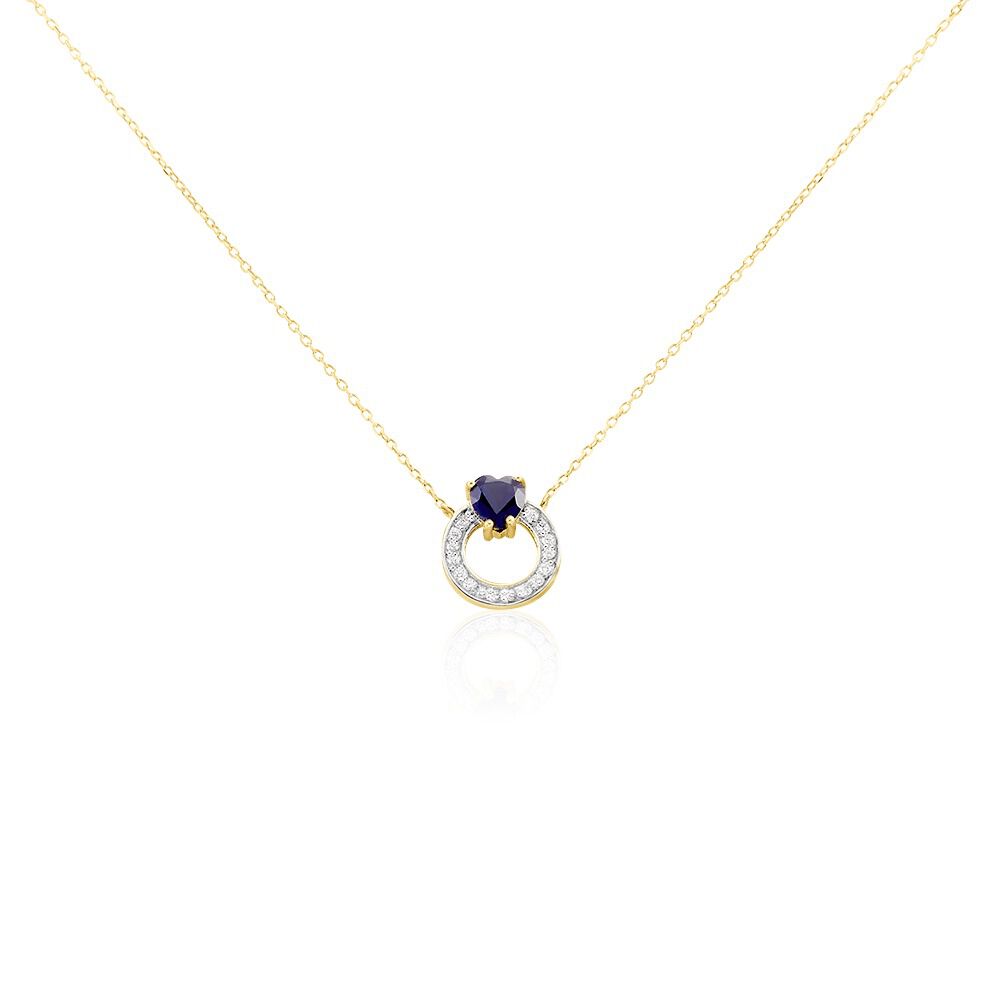 Collier Ambrosine Or Jaune Saphir Diamant - Colliers avec pierres Femme | Marc Orian