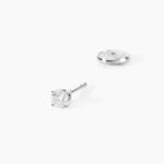 Boucles D'Oreilles Puces Aphrodite Or Blanc Diamant - Boucles d'oreilles mariage Femme | Marc Orian