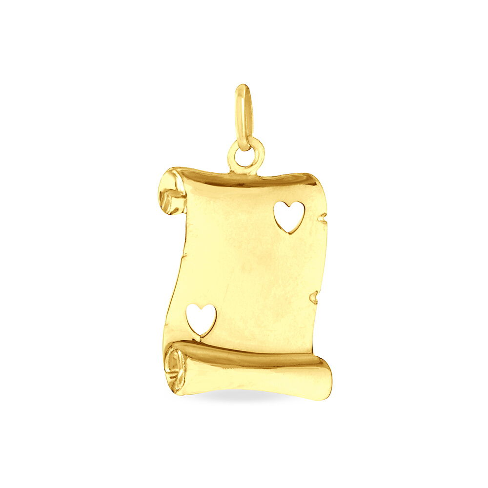 Pendentif Sirona Parchemin Message Or Jaune - Bijoux personnalis&eacute;s Famille | Marc Orian