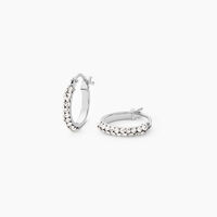 Créoles Sandrine Or Blanc Strass