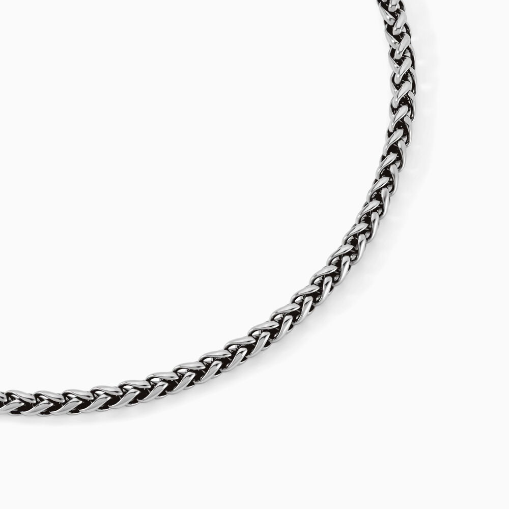 Collier Raph Maille Palmier Acier Gris - Colliers fantaisie Homme | Marc Orian