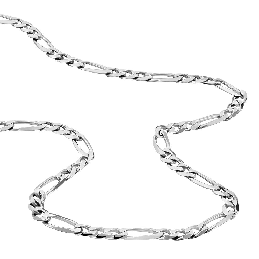 Chaîne Vivian Maille Alternee 1/3 Argent Blanc - Chaines Homme | Marc Orian
