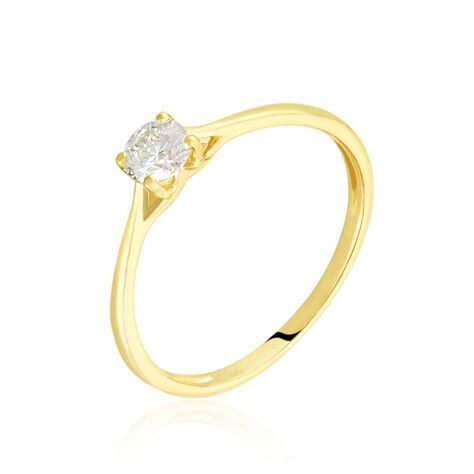 Bague Solitaire Or Jaune Solenia Diamant - Parures de mariage Femme | Marc Orian
