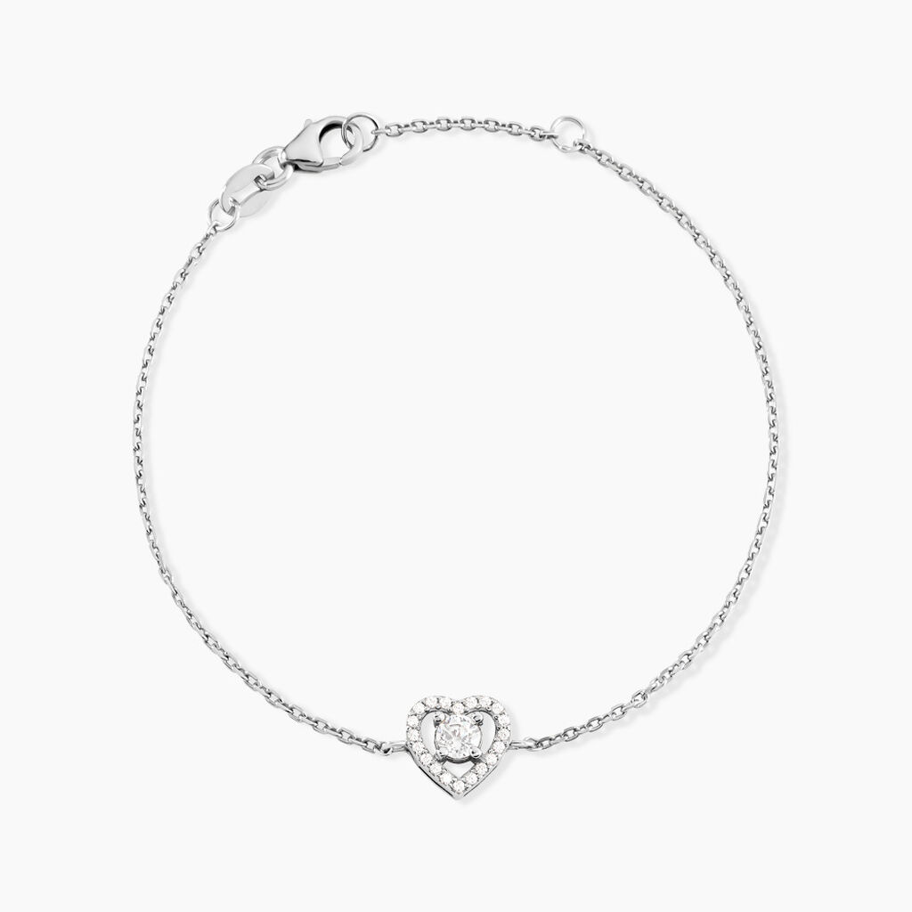 Bracelet Suzon Argent Blanc Oxyde De Zirconium - Bracelets chaînes Femme | Marc Orian