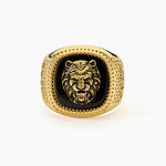 Chevali&egrave;re Guess Lion King Acier Dor&eacute; - Bijoux fantaisie Homme | Marc Orian