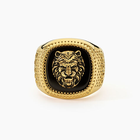 Chevali&egrave;re Guess Lion King Acier Dor&eacute; - Bijoux fantaisie Homme | Marc Orian