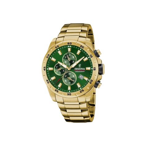 Montre Festina Timeless Chronograph Vert - Montres &eacute;tanches Homme | Marc Orian