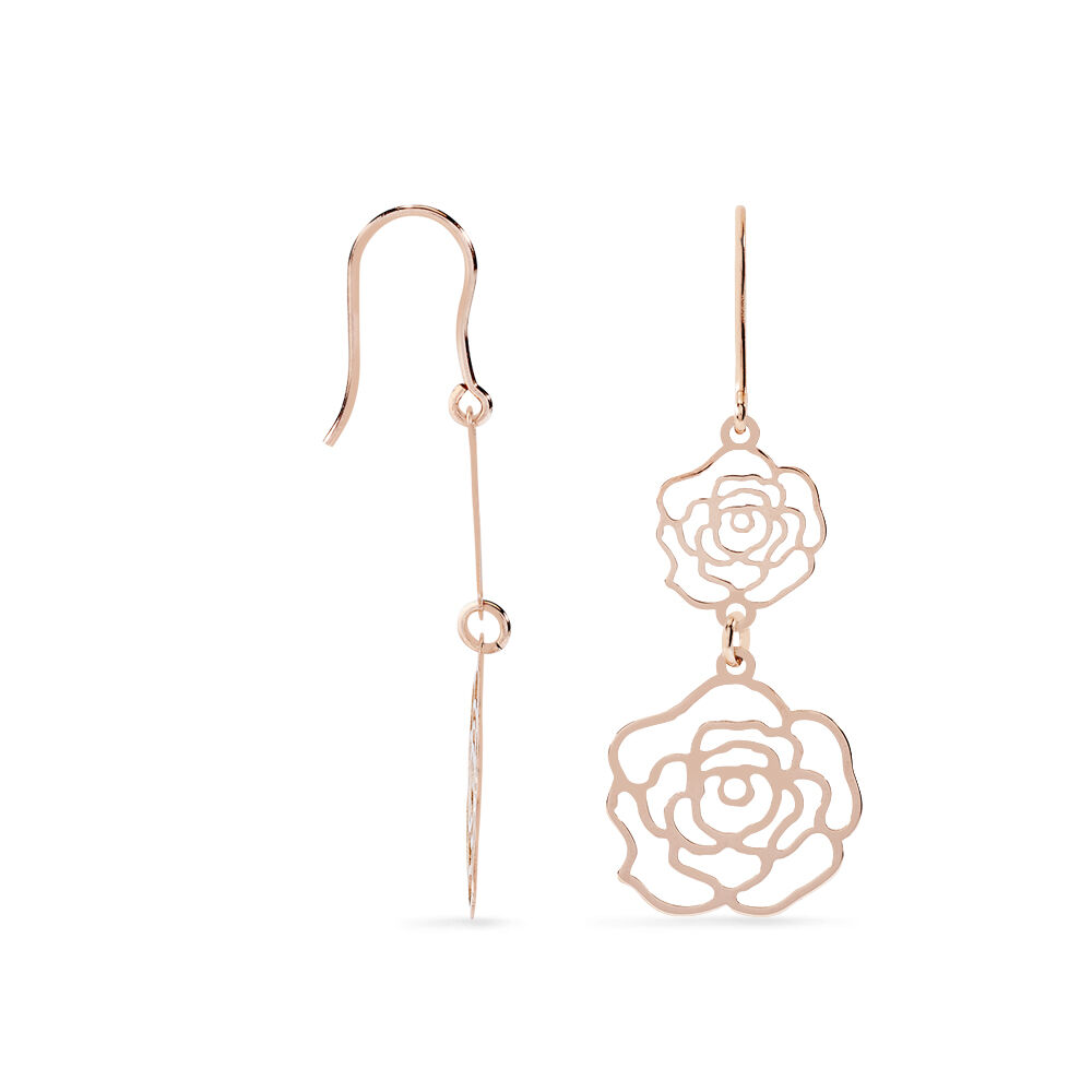 Boucles D'oreilles Pendantes Margotte Argent Rose - Pendantes Femme | Marc Orian