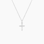 Pendentif Ageda Croix Or Blanc Oxyde De Zirconium - Pendentifs Famille | Marc Orian