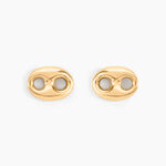 Boucles D'oreilles Puces Cara Grain De Cafe Or Jaune - Puces Femme | Marc Orian