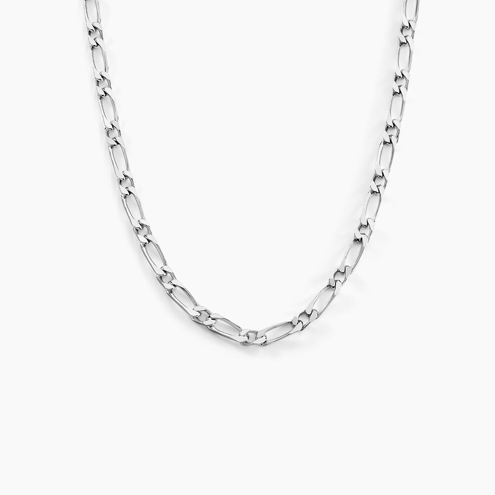 Chaîne Anilo Maille Alternée Argent Blanc - Chaines Homme | Marc Orian