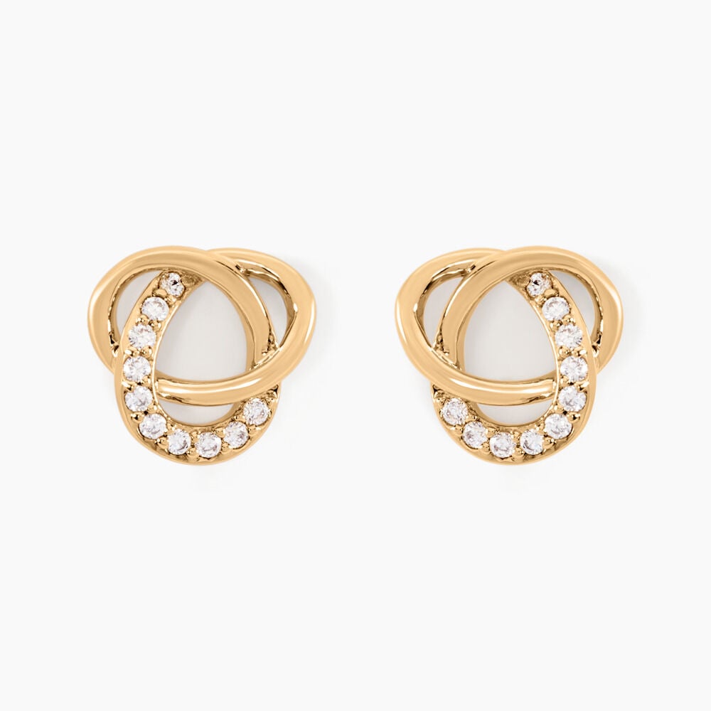 Boucles D'oreilles Puces Henia Plaqu&eacute; Or Jaune Oxyde De Zirconium - Puces Femme | Marc Orian