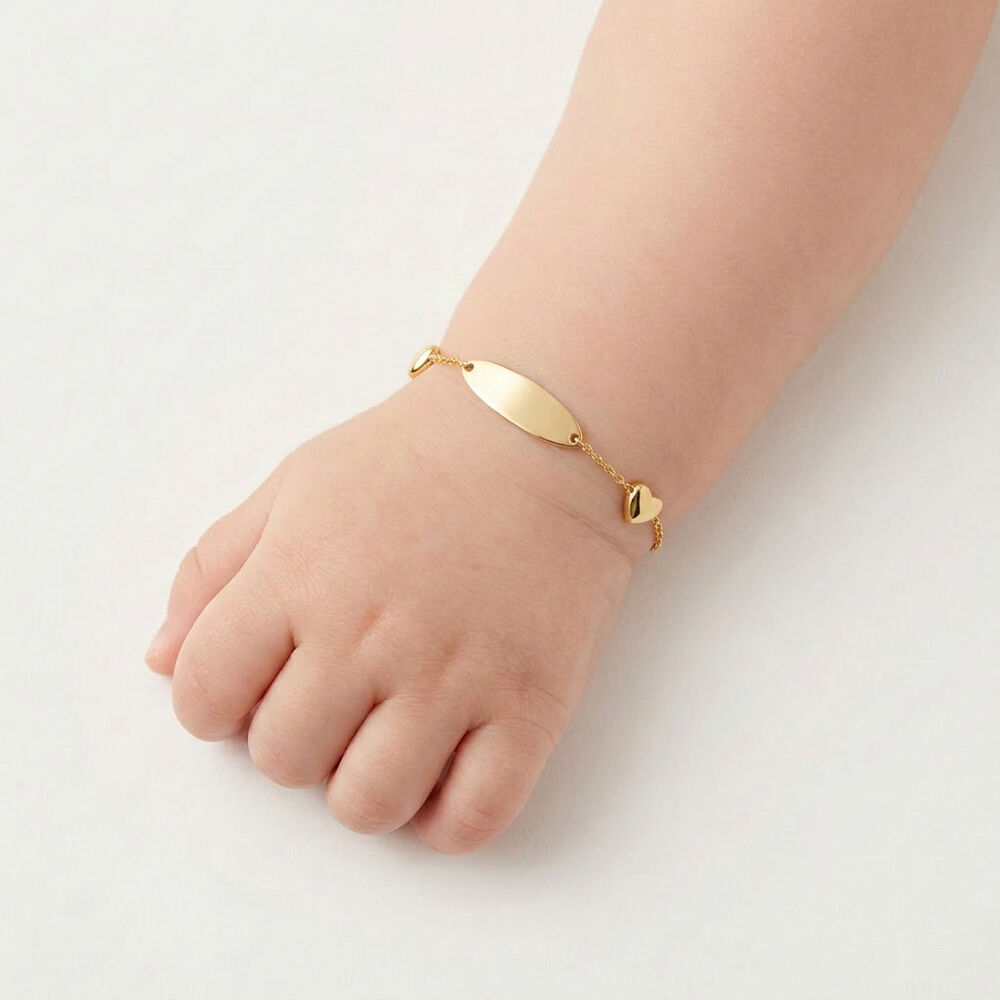 Bracelet Identit&eacute; Gaspardine Maille For&ccedil;at Or Jaune - Gourmettes Enfant | Marc Orian