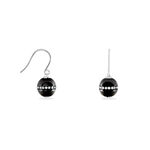 Boucles D'oreilles Pendantes Nina Cera Argent  Strass Et C&eacute;ramique - Pendantes Femme | Marc Orian