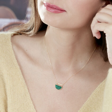 Collier Florica Or Jaune Malachite - Colliers Femme | Marc Orian