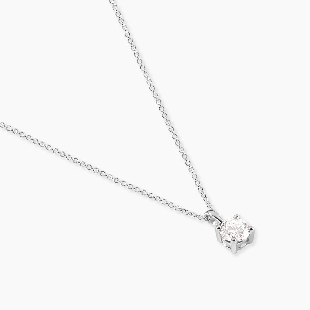 Collier Alexandra Or Blanc Diamant - Colliers solitaires Femme | Marc Orian
