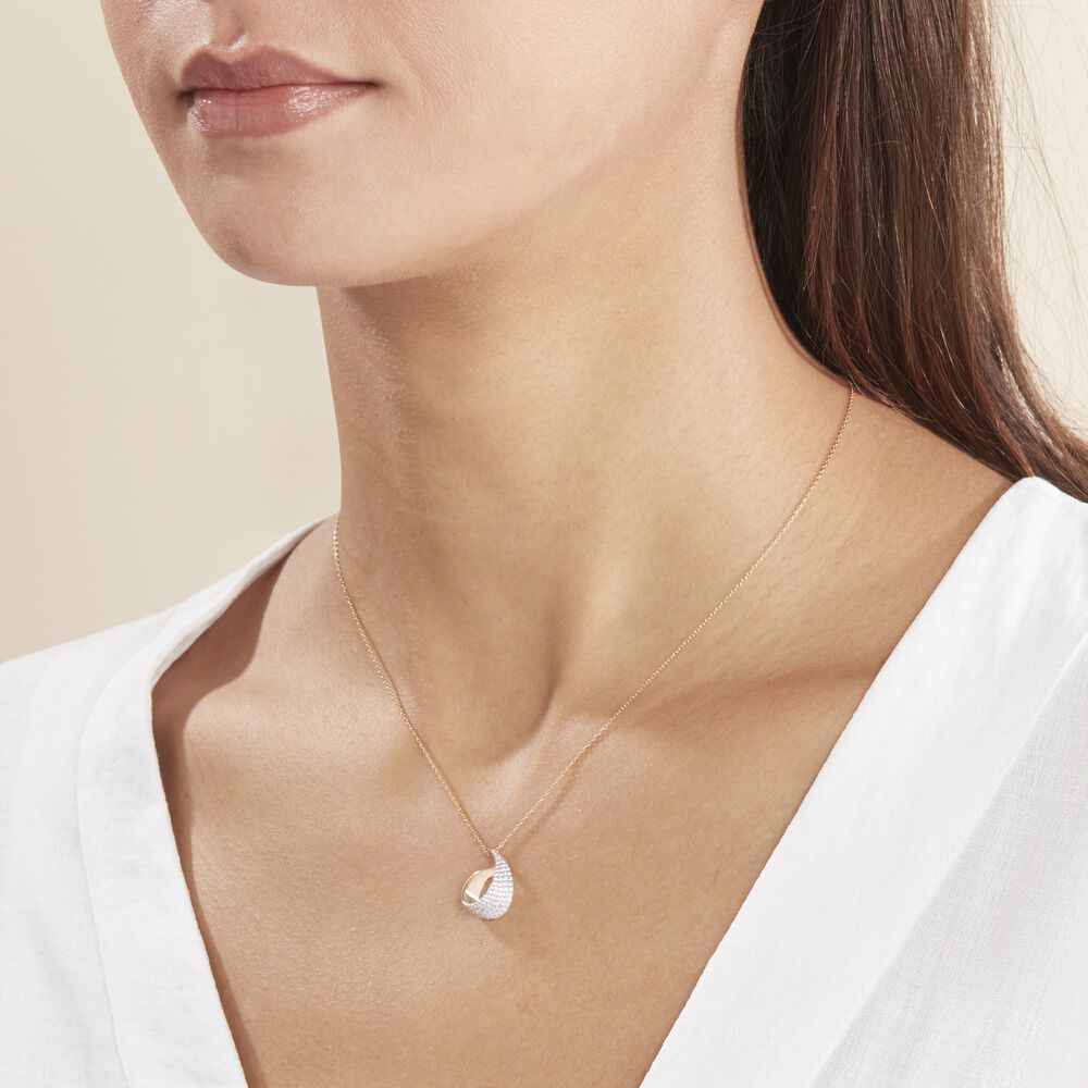 Collier Boucle D'or Or Jaune Oxyde - Colliers avec pierres Femme | Marc Orian