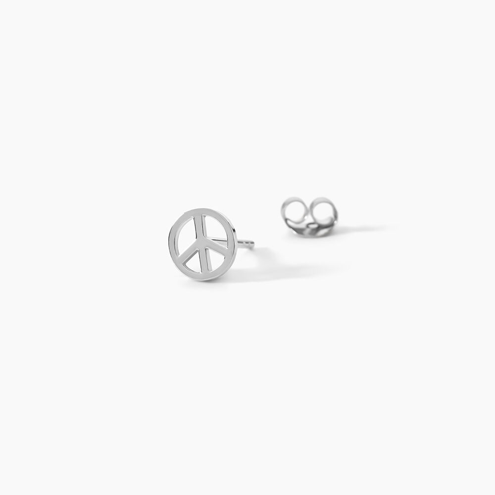 Boucles D'oreilles Puces Bethsabee Argent Blanc - Puces Femme | Marc Orian