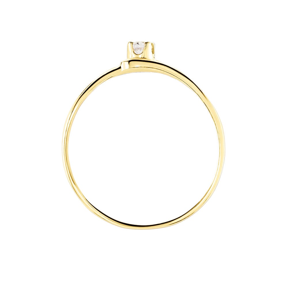 Bague Veroucha Or Jaune Oxyde De Zirconium - Solitaires Femme | Marc Orian