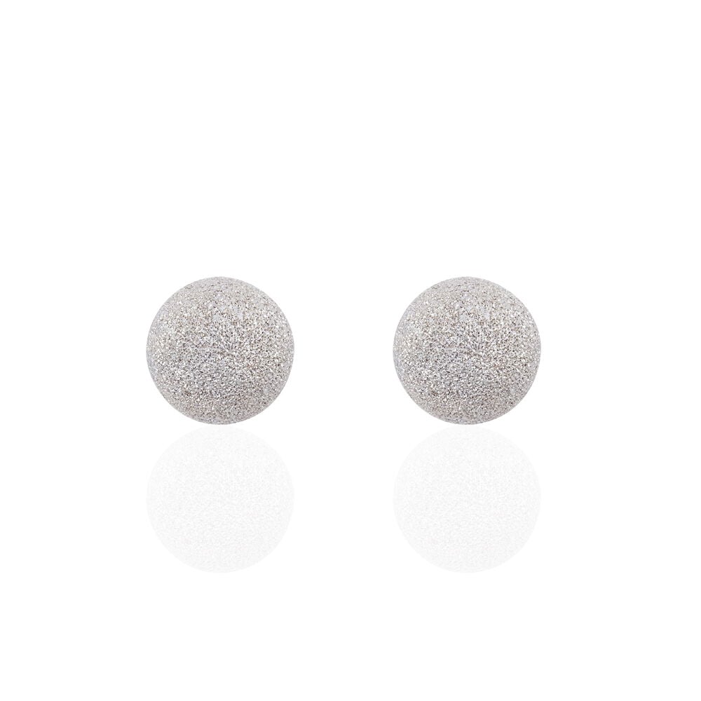 Boucles D'oreilles Puces Ayana Argent Blanc - Puces Femme | Marc Orian