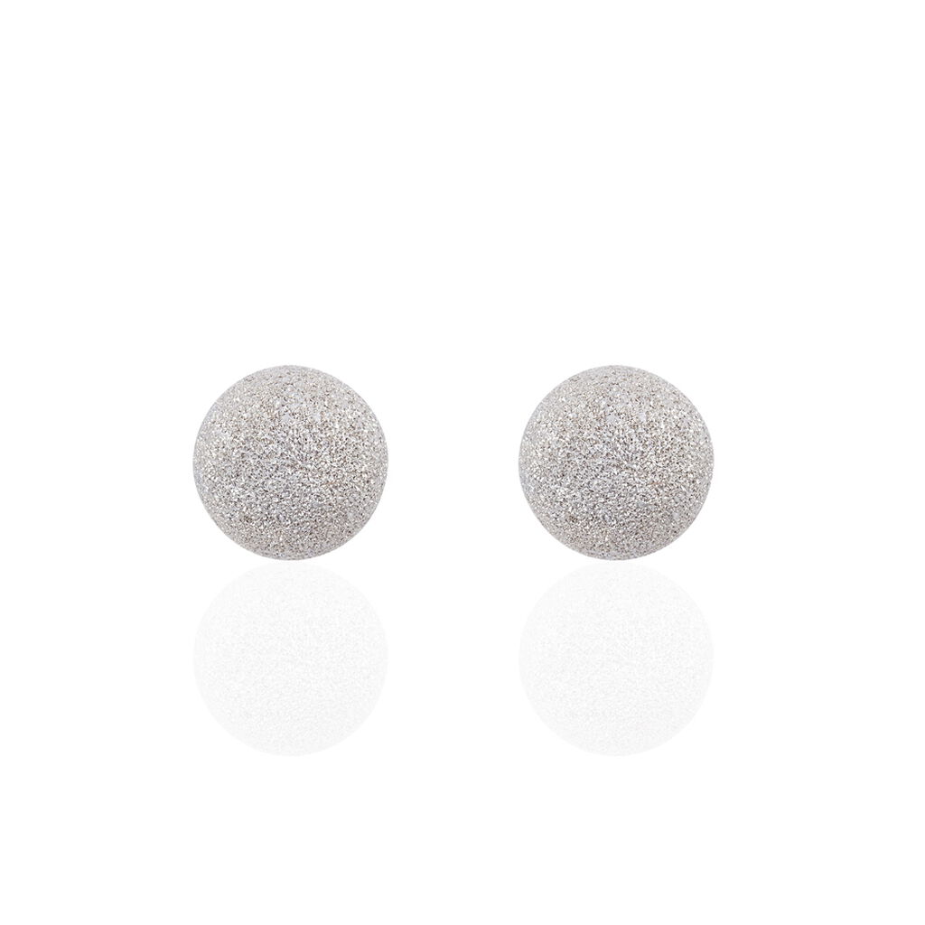 Boucles D'oreilles Puces Ayana Argent Blanc - Puces Femme | Marc Orian