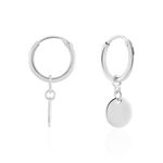 Cr&eacute;oles Elvyn Argent Blanc - Boucles d'oreilles pampille Femme | Marc Orian
