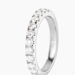 Alliance Pristina Ld Platine Blanc Diamant Synth&eacute;tique - Alliances duo Femme | Marc Orian