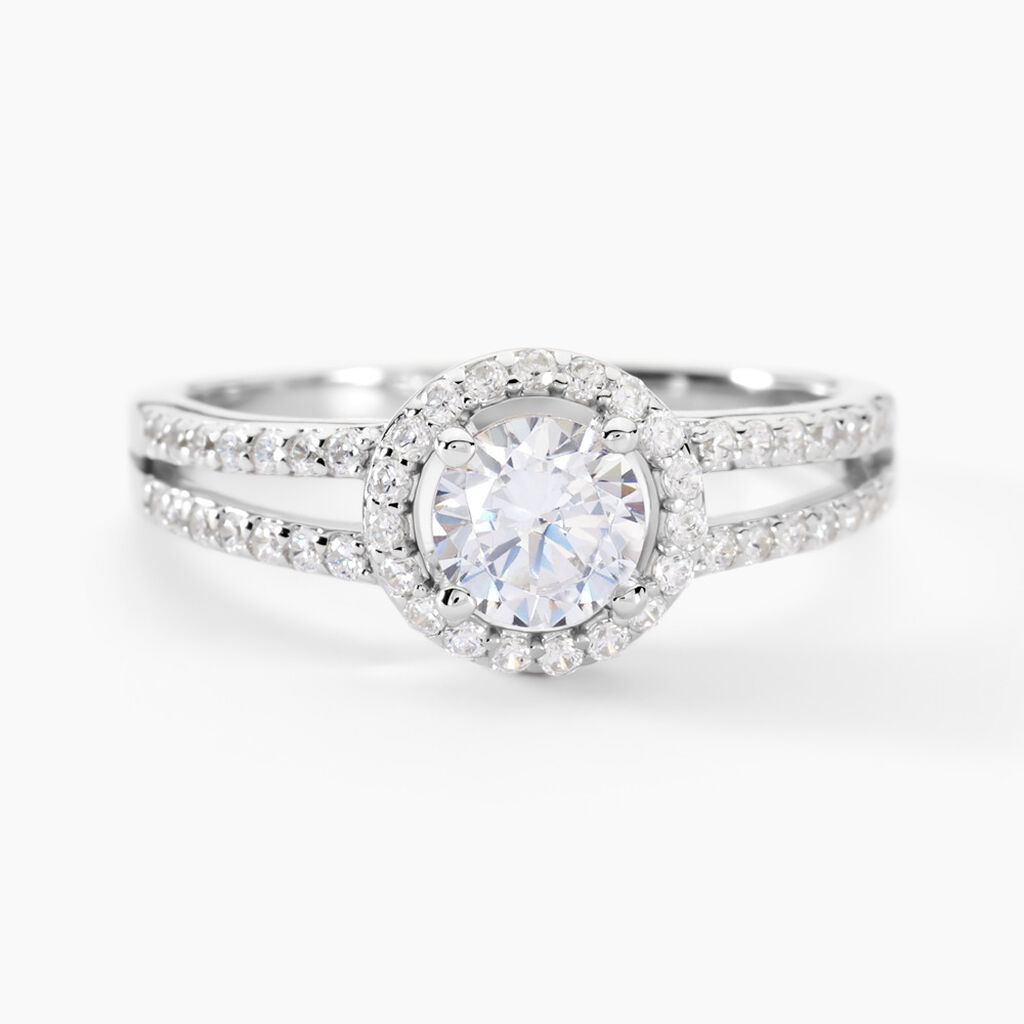 Bague Solitaire Titemae Argent Blanc Oxyde De Zirconium - Bijoux fantaisie Femme | Marc Orian