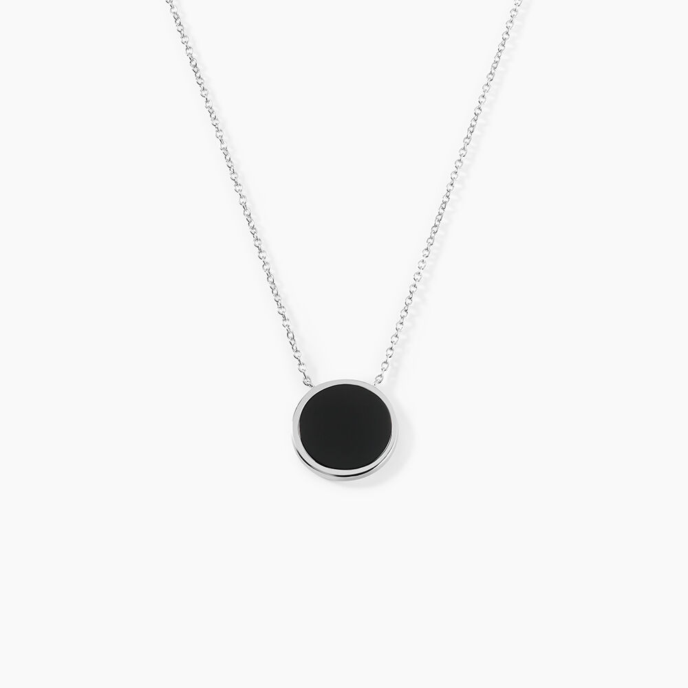 Collier Damioen Argent Blanc Agate - Colliers avec pierres Femme | Marc Orian