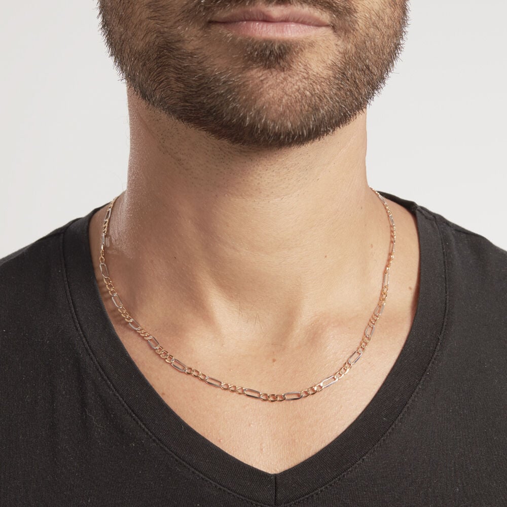 Chaîne Cameo Maille Alternee 1/3 Or Bicolore - Chaines Homme | Marc Orian