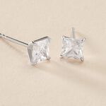 Boucles D'oreilles Puces Alys Argent Blanc Oxyde De Zirconium - Puces Femme | Marc Orian