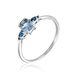Solitaire Accompagne Argent Rainbow Oxyde De Zirconium Bleu T48 - Bagues de promesse Femme | Marc Orian