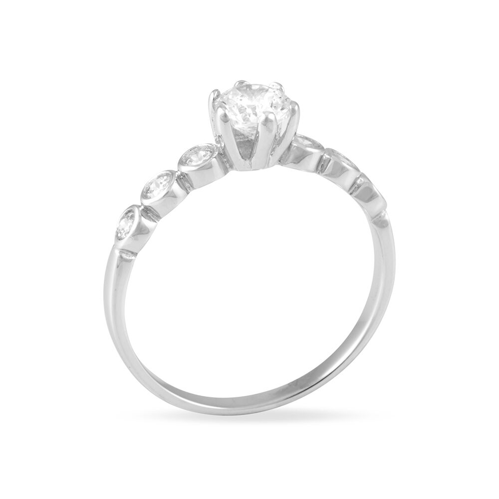 Bague Didiane Argent Blanc Oxyde De Zirconium - Bagues avec pierre Femme | Marc Orian