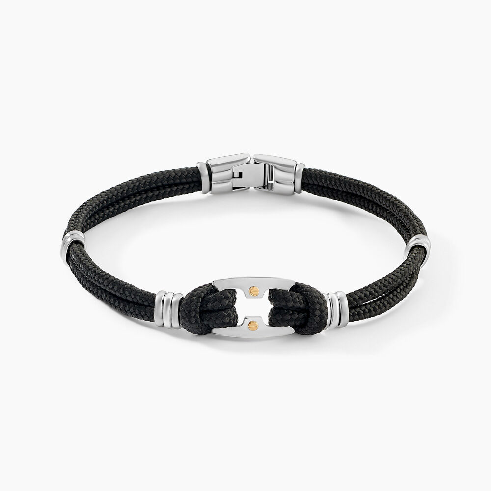 Bracelet Sayaline Acier Blanc - Bracelets cordons Homme | Marc Orian