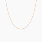 Cha&icirc;ne Igoa Maille For&ccedil;at Diamantee Or Rose - Chaines Femme | Marc Orian