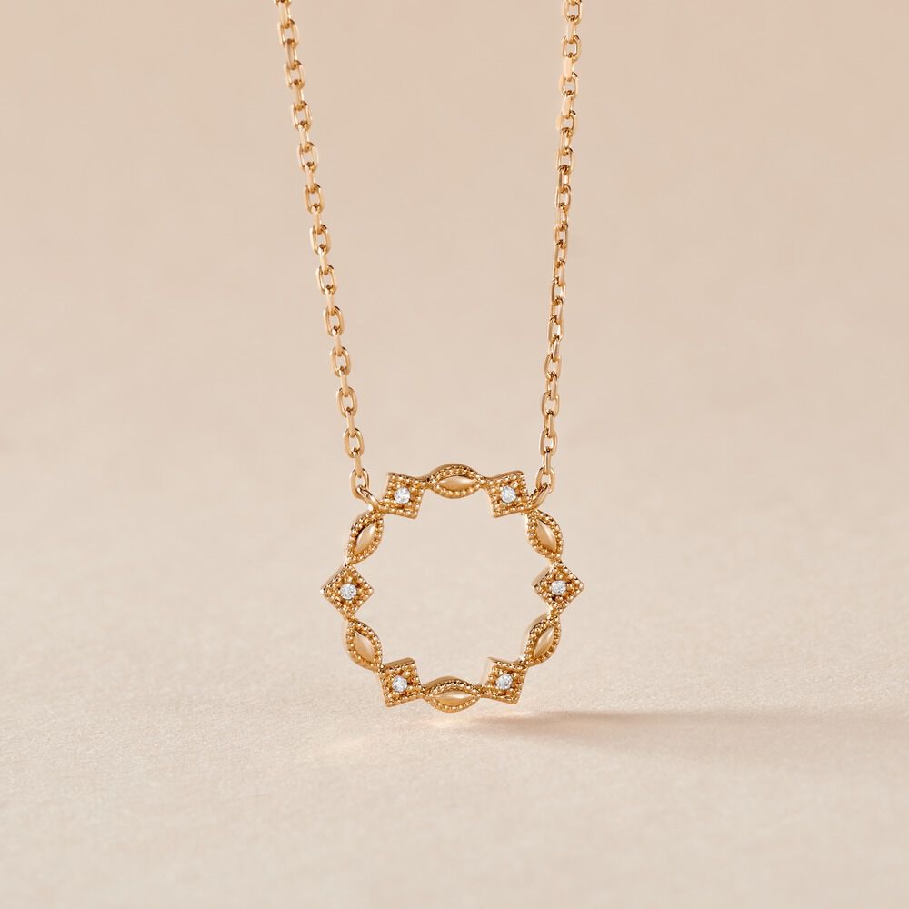 Collier éclat Perlé Plaqué Or Oxyde De Zirconium - Colliers avec pierres Femme | Marc Orian