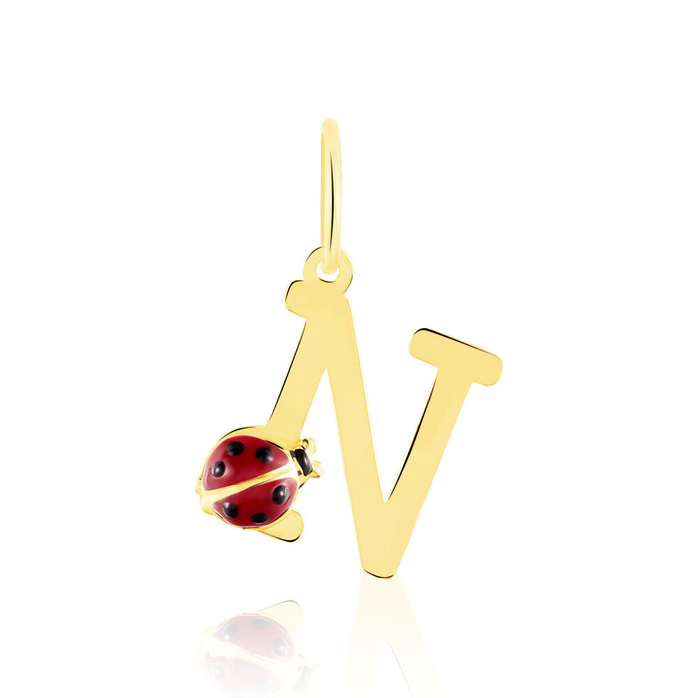 Pendentif Helidie Coccinelle Lettre Or Jaune - Pendentifs Enfant | Marc Orian