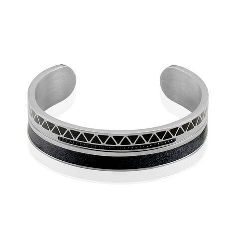 Bracelet Jonc Imagine Victoriano Acier Blanc Strass - Bracelets cuir Femme | Marc Orian