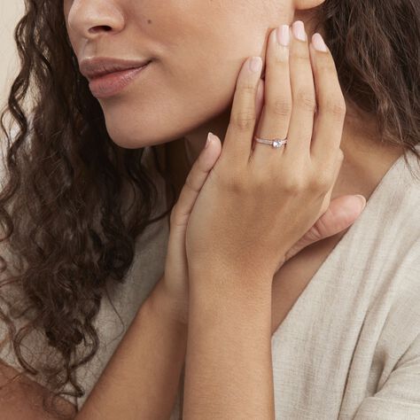 Bague Solitaire Dayna Or Rose Oxyde De Zirconium - Bagues Solitaire Femme | Marc Orian