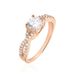 Bague Karin Argent Rose Oxyde De Zirconium - Solitaires Femme | Marc Orian