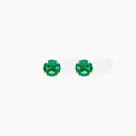 Boucles D'oreilles Puces Daria Or Jaune Oxyde De Zirconium - Bijoux Famille | Marc Orian