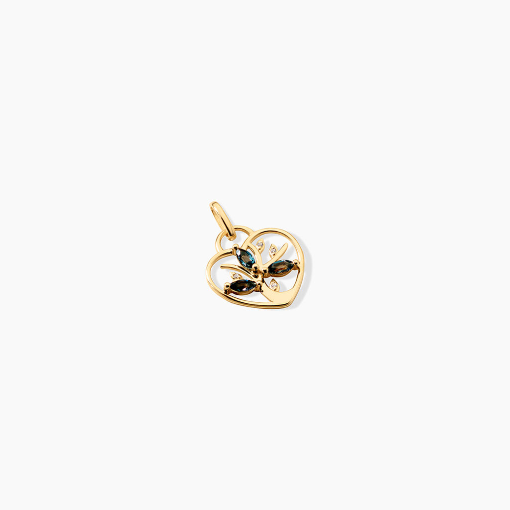 Pendentif Baylee Argent Dor&eacute; A L'Or 750/1000 Topaze Oxyde De Zirconium - Pendentifs Femme | Marc Orian