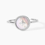 Bague Izarra Argent Blanc Nacre - Bijoux fantaisie Femme | Marc Orian