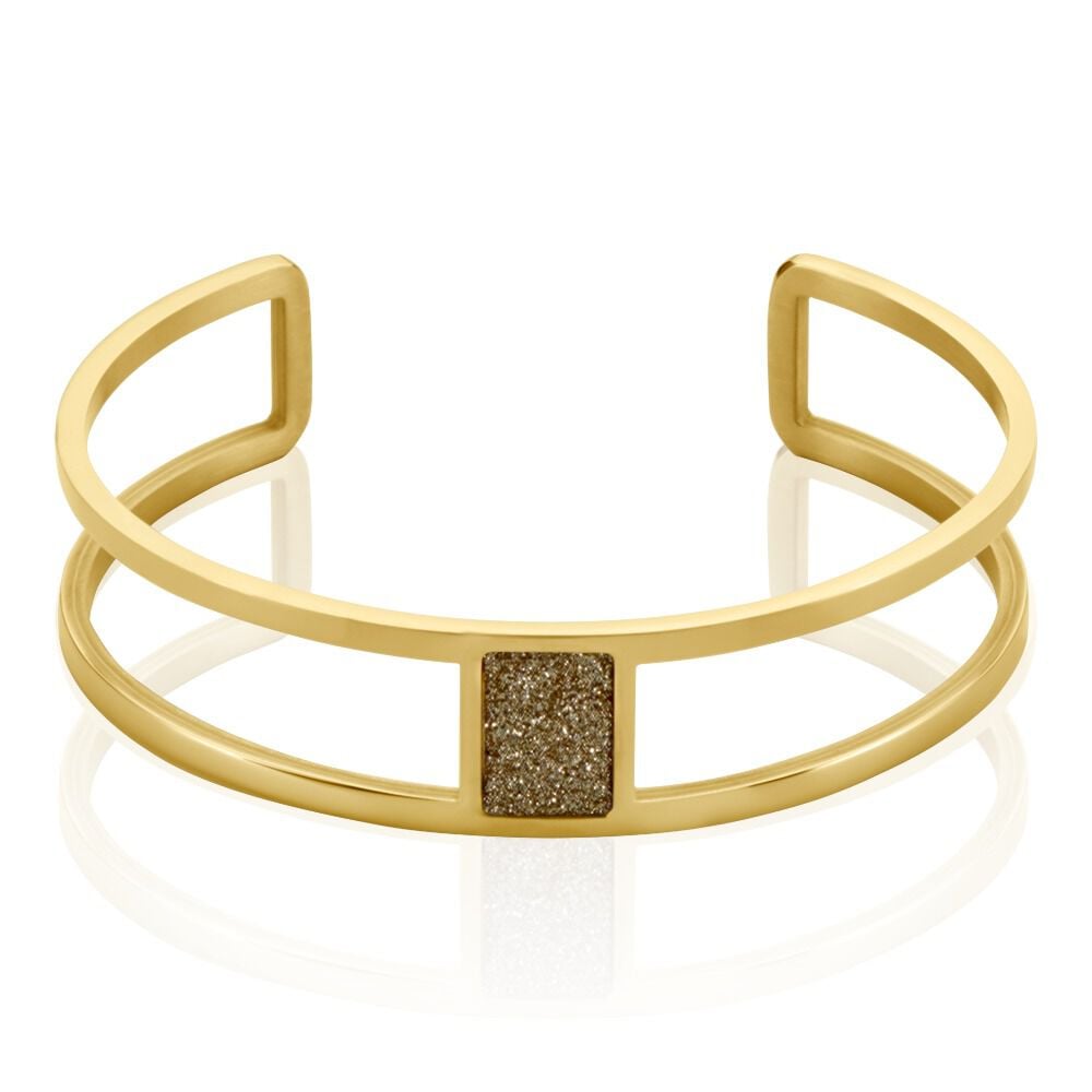 Bracelet Jonc Acier Dor&eacute; Maria - Bracelets joncs Femme | Marc Orian
