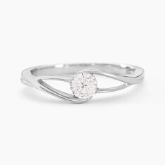 Bague Lysie Argent Blanc Oxyde De Zirconium - Bagues Solitaire Femme | Marc Orian