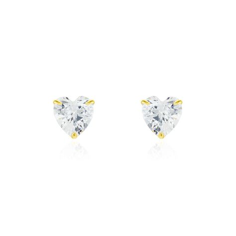 Boucles D'oreilles Puces Or Jaune Katherine Oxyde De Zirconium - Puces Femme | Marc Orian