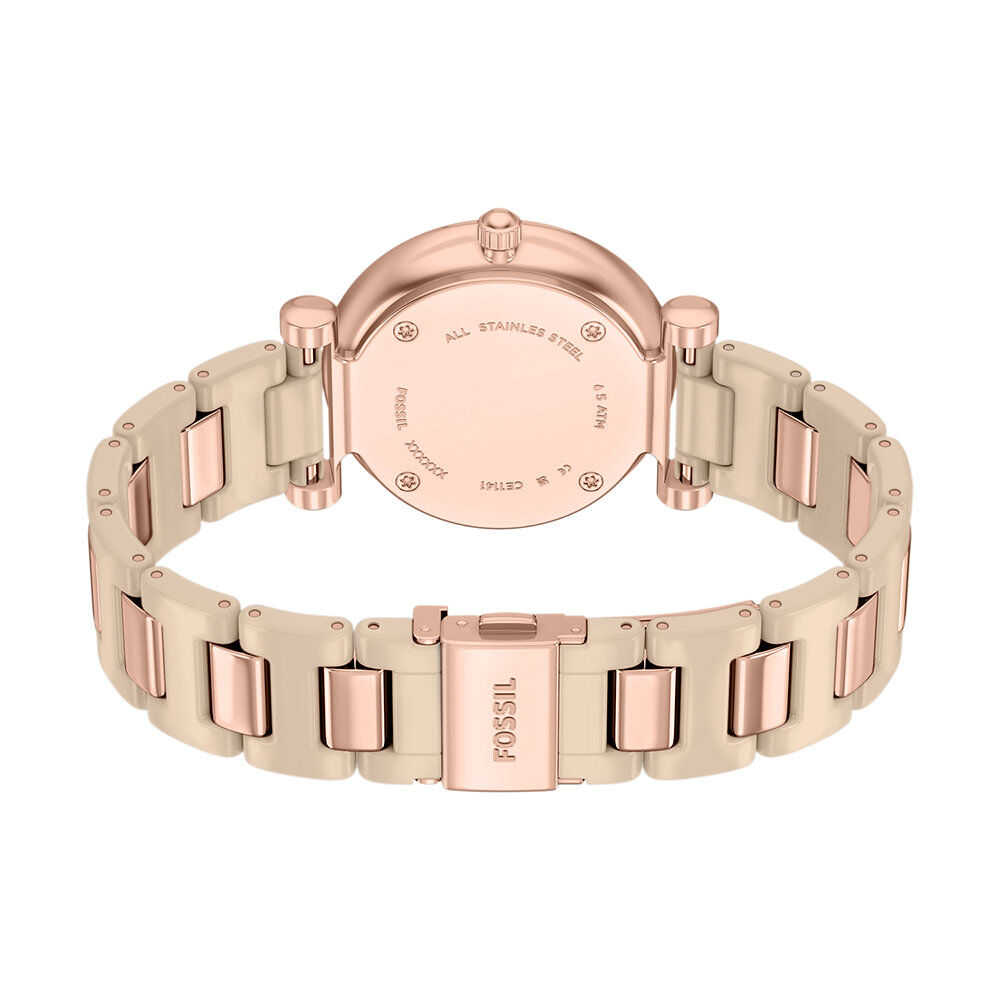 Montre Fossil Carlie 38 Beige - Montres &eacute;tanches Femme | Marc Orian