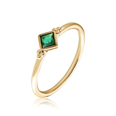 Bague Chepo Plaqué Or Jaune Spinelle Synthétique - Bagues de promesse Femme | Marc Orian