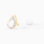 Boucles D'oreilles Puces Marilynn Or Bicolore Diamant Blanc - Puces Femme | Marc Orian