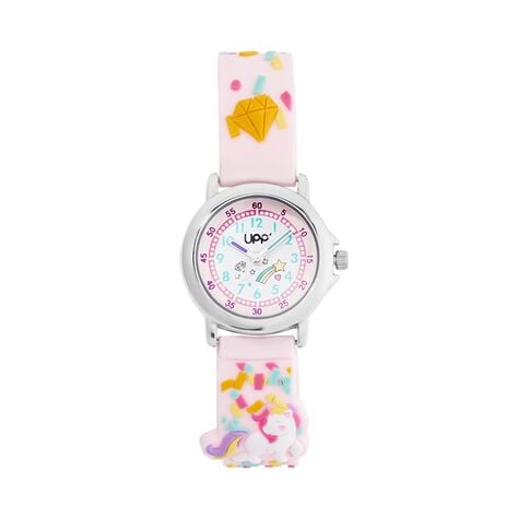 Montre Upp Fuzzy Rose Et Blanc - Montres &eacute;tanches Enfant | Marc Orian